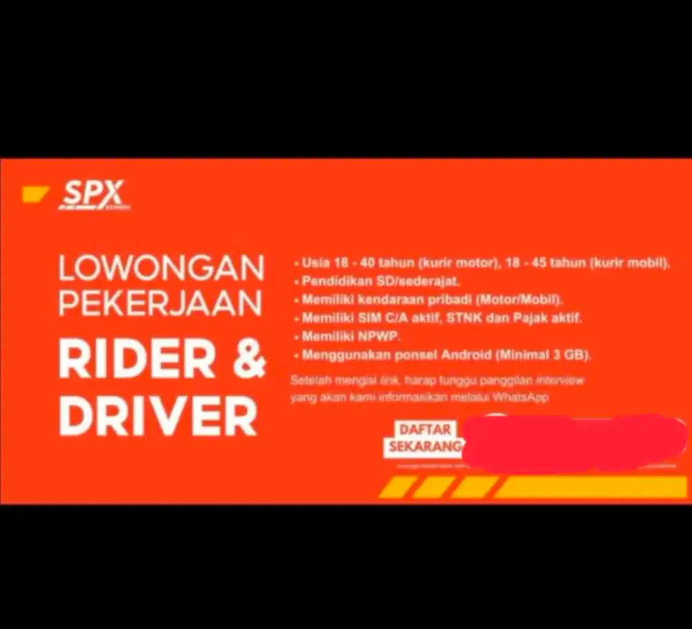 lowongan kurir shopee