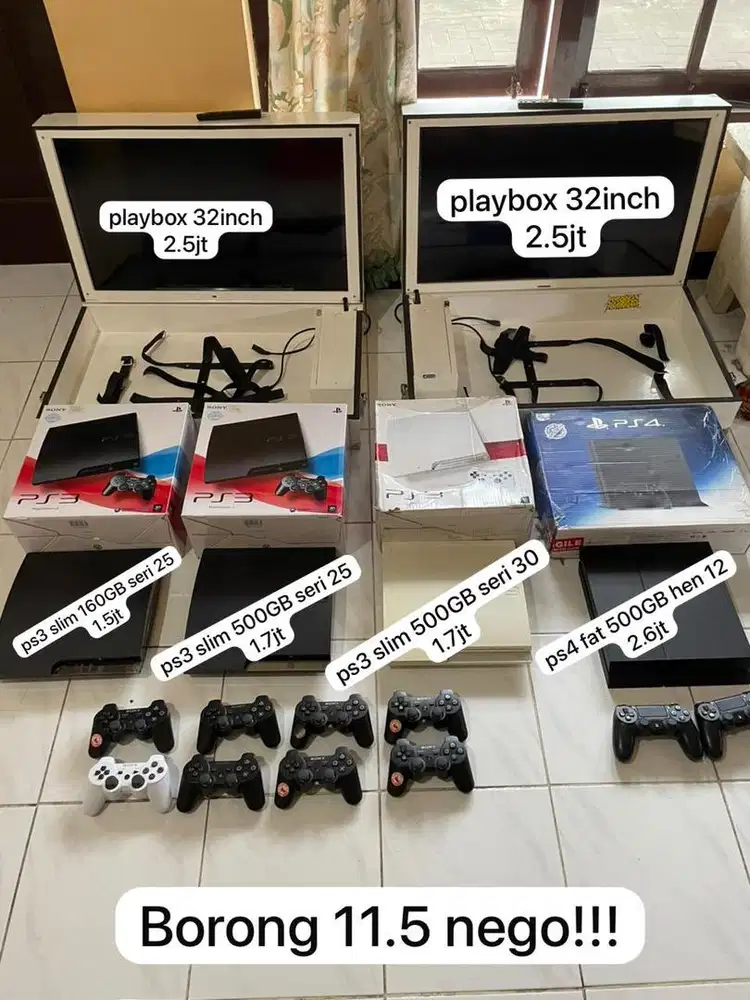 Ps3, Ps4, dan Playbox jual borong murah