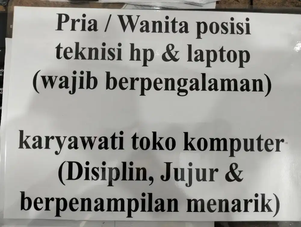 Loker pria dan wanita