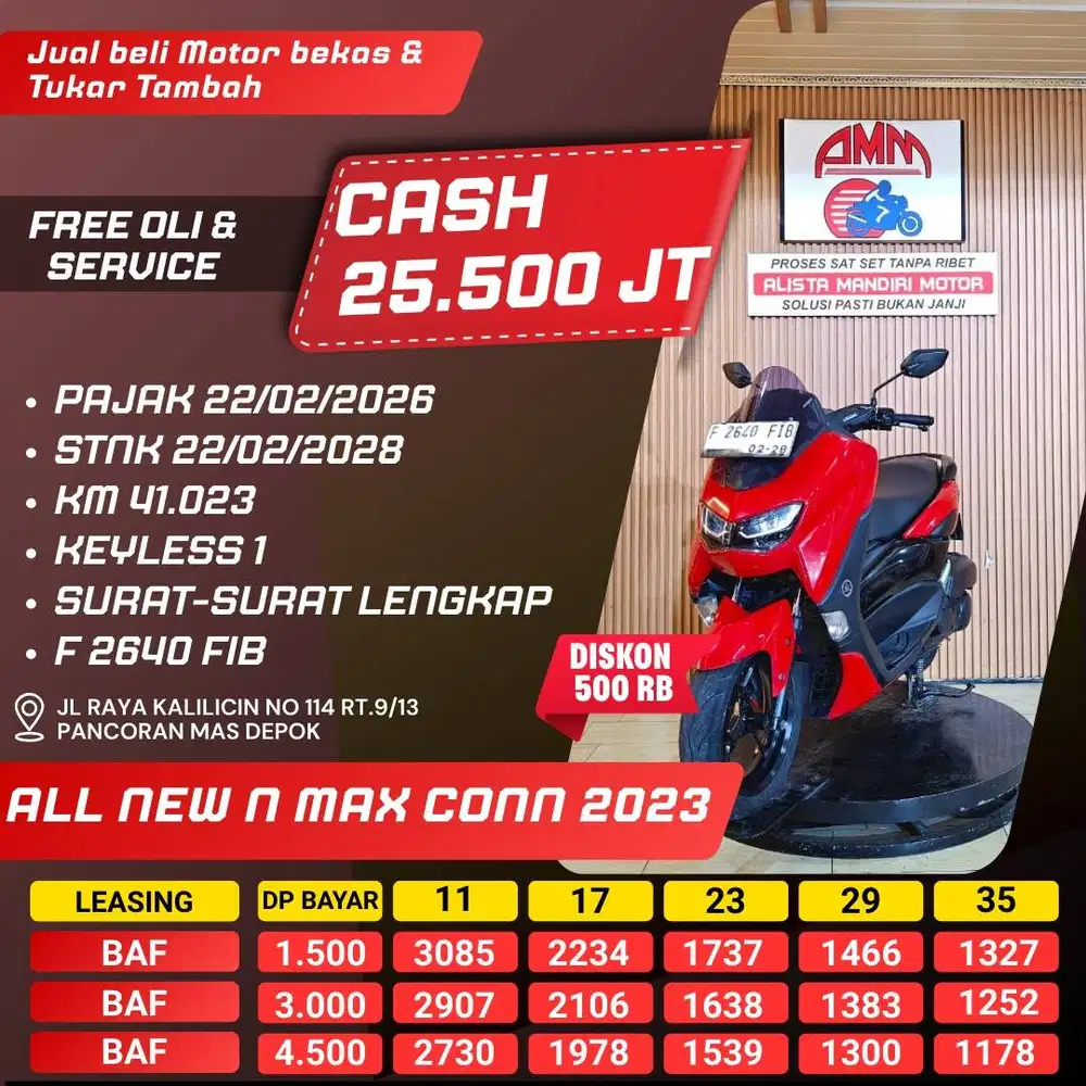 ALL NEW NMAX CONN 2023 PAJAK HIDUP CASH INDODANA ALLOBANK GOPAY ALISTA