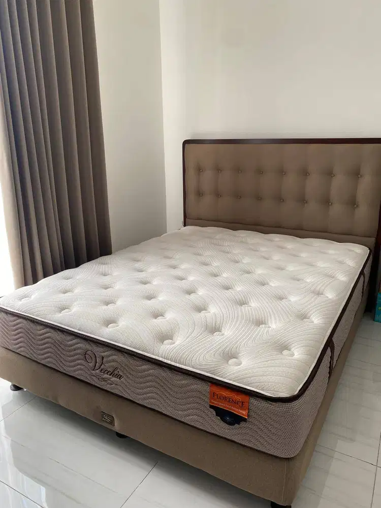 HEADBED + DIPAN KINGKOIL ( BONUS KASUR ) UKURAN 160 X 220