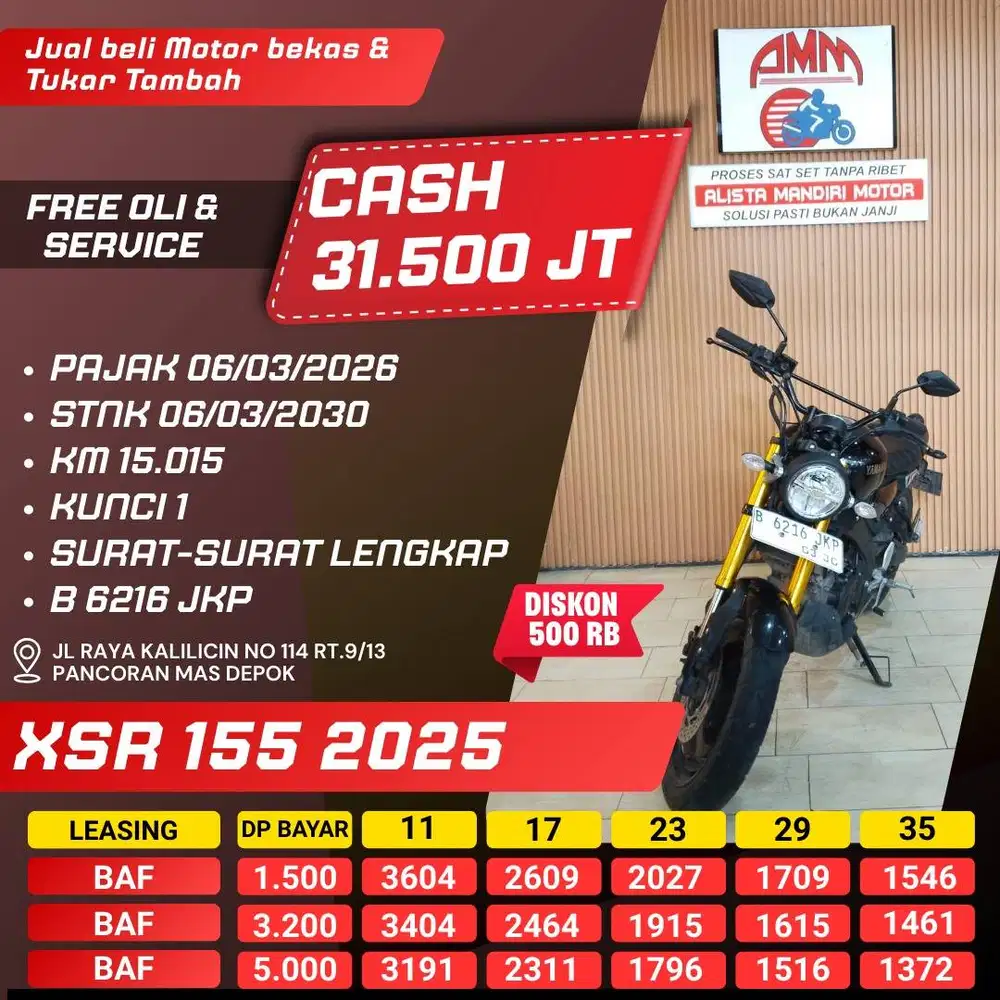 ALL NEW XSR 155 2025 CASH / KREDIT INDODANA SPAYLATER KREDIVO ALISTA