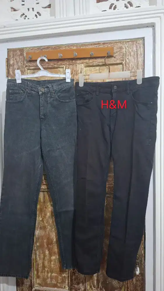 Paket 2 Jeans Hitam (Skinny + Regular) | Hemat Bundle