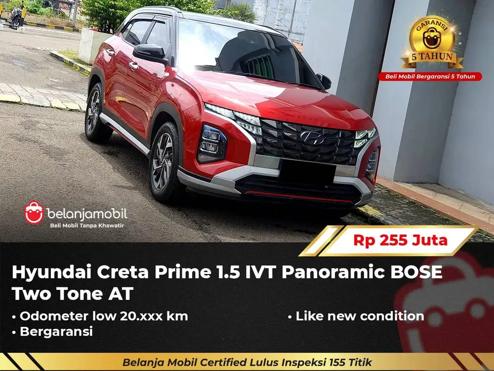 [ LOW KM 20RB ] Hyundai Creta Prime 1.5 IVT Panoramic BOSE 2022/2023