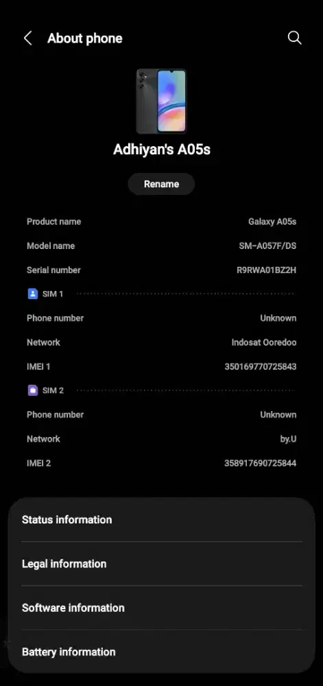 Jual Samsung A05s (Hanya Hp dan charger asli)