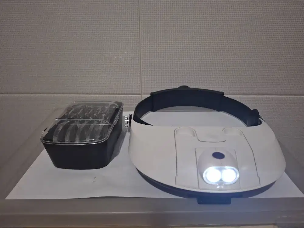 EZREN MG81001 Headlamp with Magnifier, lampu kepala lensa pembesar