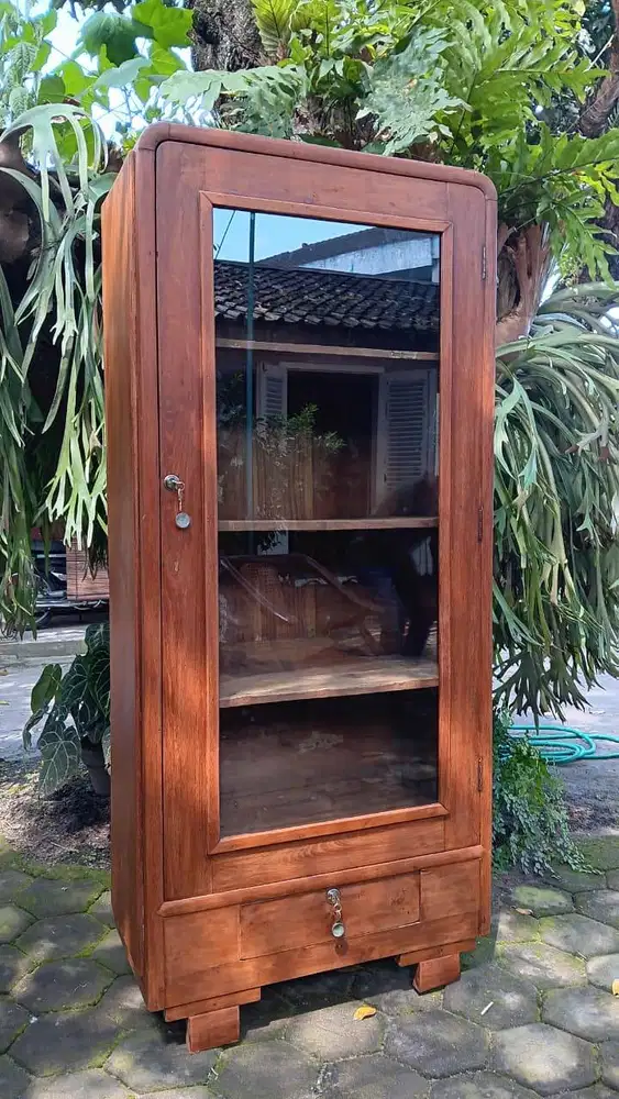 Lemari Pajang Display Artdeco Lawasan Lawas Kuno Jadul Klasik Langka