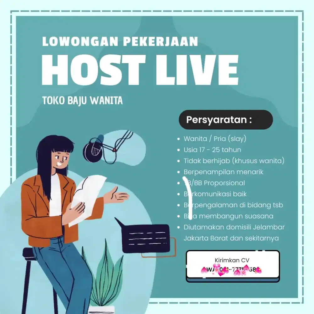 Lowongan Host Live Full Time