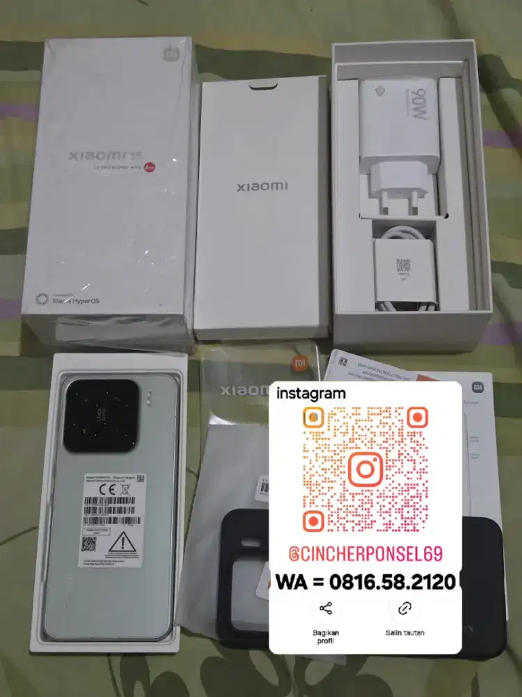 Jual hp Xiaomi 15 5G likenew istimewa grns mei 2027 siap pakai