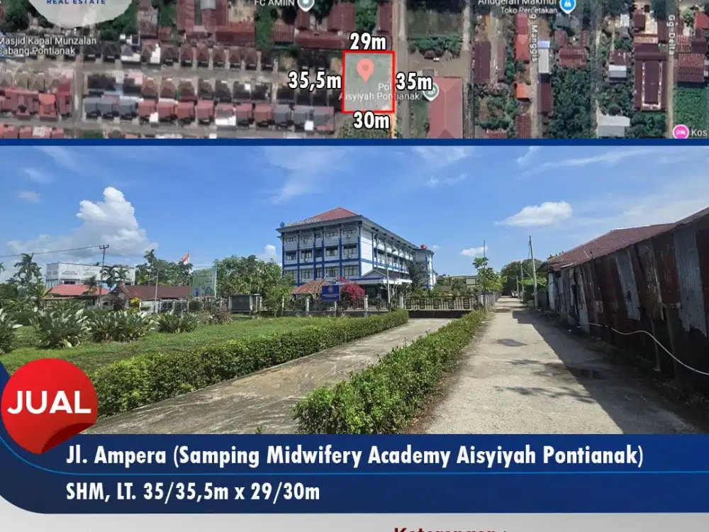 Tanah Siap bangun lokasi kota jalan ampera, Pontianak