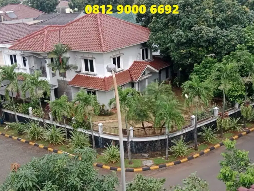 Jual Rumah Hook Tanah Besar di Puspita Loka BSD Serpong Tangerang hadap timur