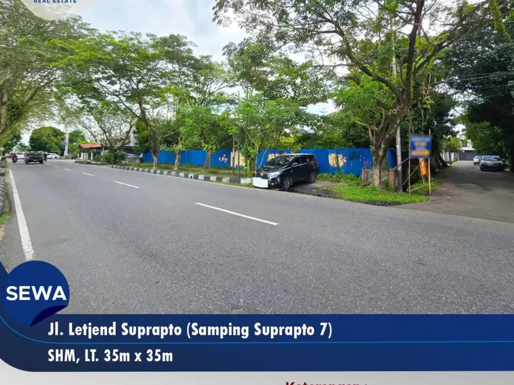 tanah disewakan tepi jalan letjend suprapto kota pontianak