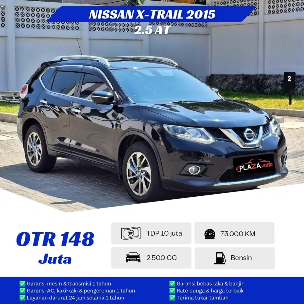Nissan X-trail 2015
2.5 Automatic km low 70 ribuan Dp 5 juta saja