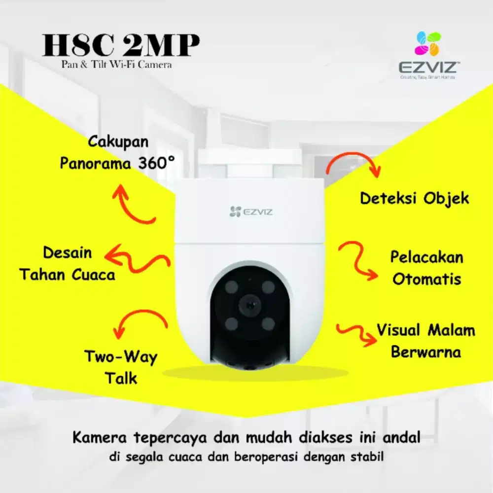 smart cctv ezviz wifi kamera 2mp