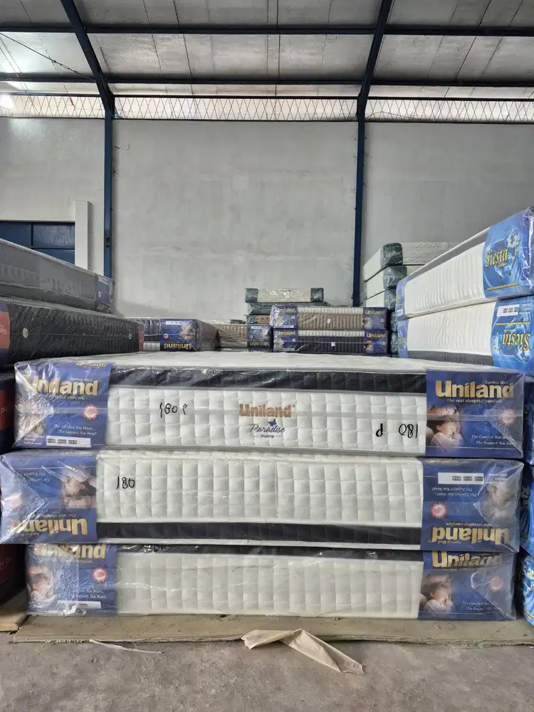 PROMO SPRINGBED UNILAND PARADISE PLUSHTOP UK 180 GRATIS ANTAR