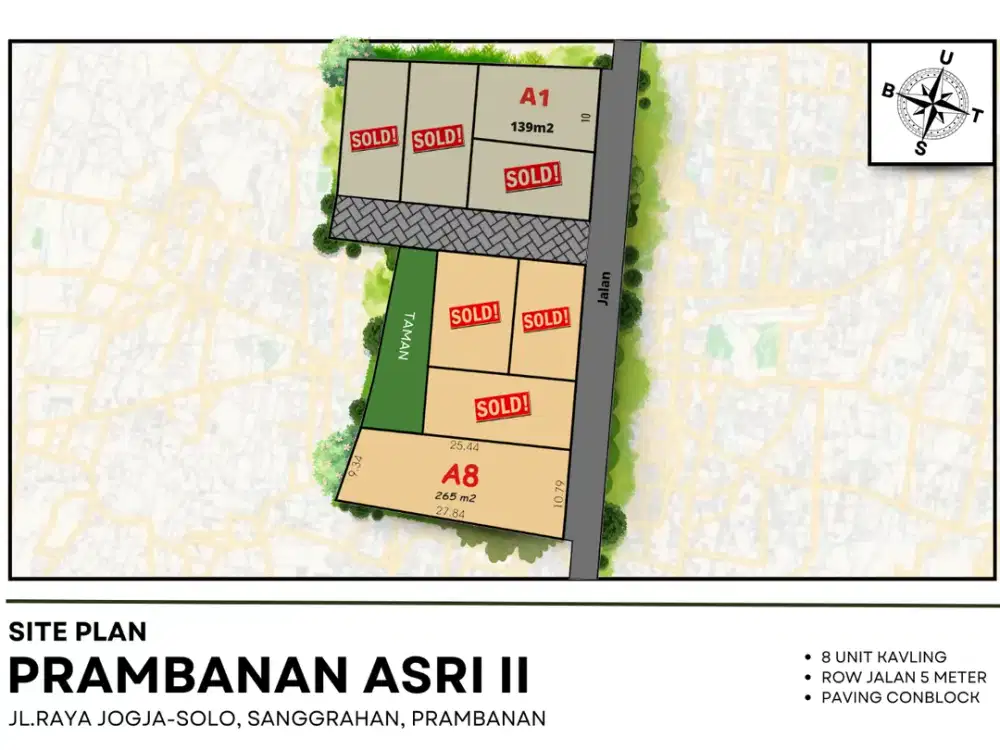 Tanah Siap Bangun Area Jl Jogja Solo 3 Menit Pasar Prambanan