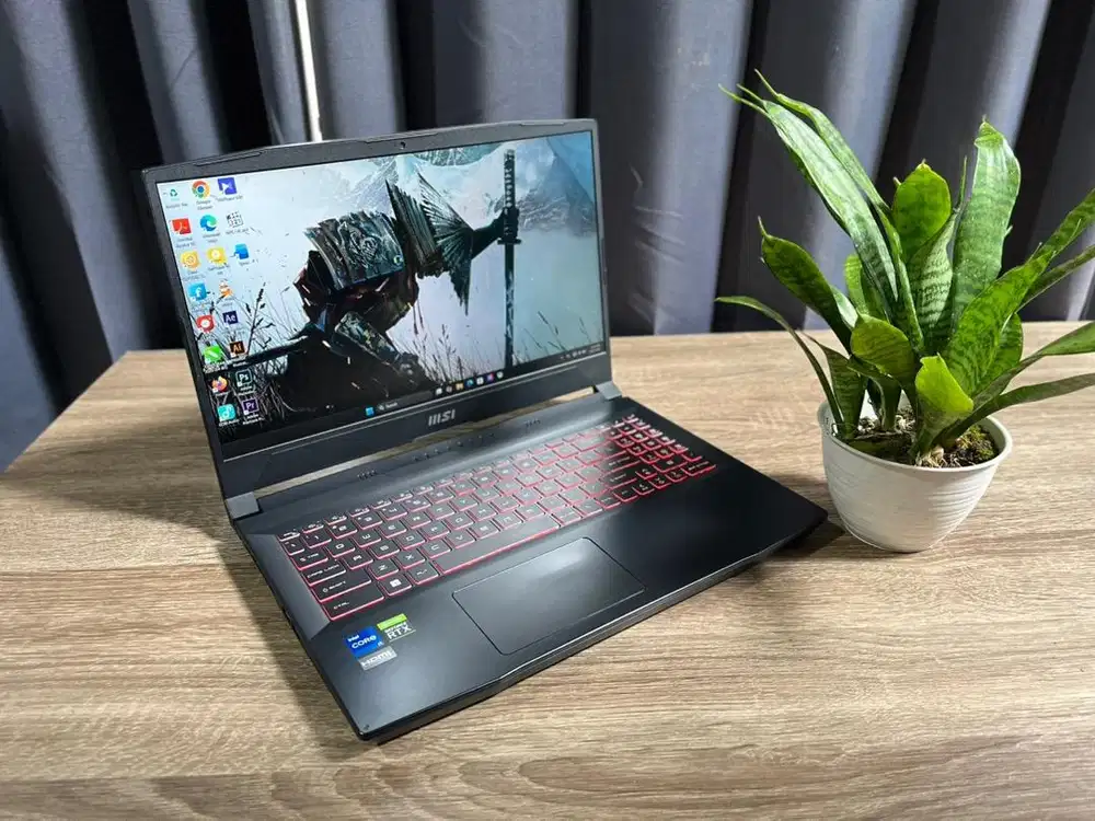 Laptop gaming monster msi katana i7 gen12 nvidia rtx3050 siap pakai