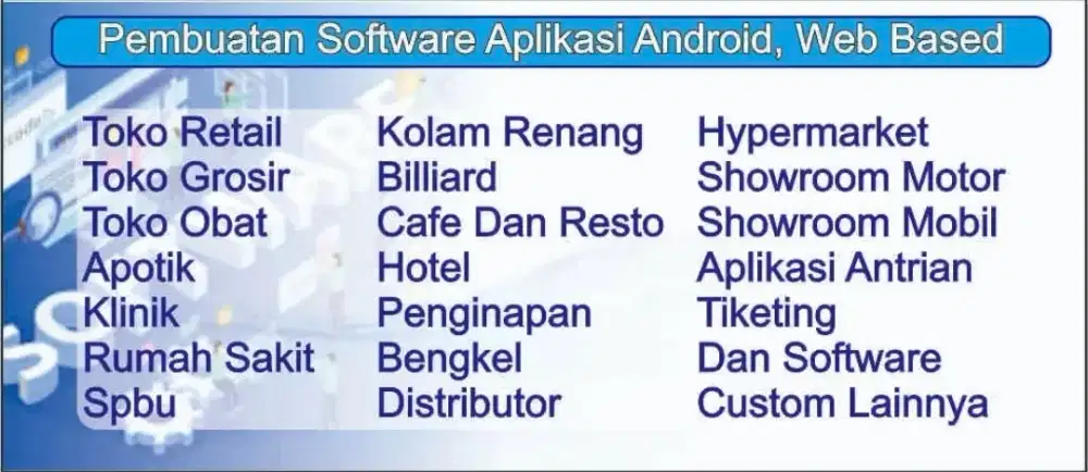 Jasa pembuatan aplikasi web base desktop dll