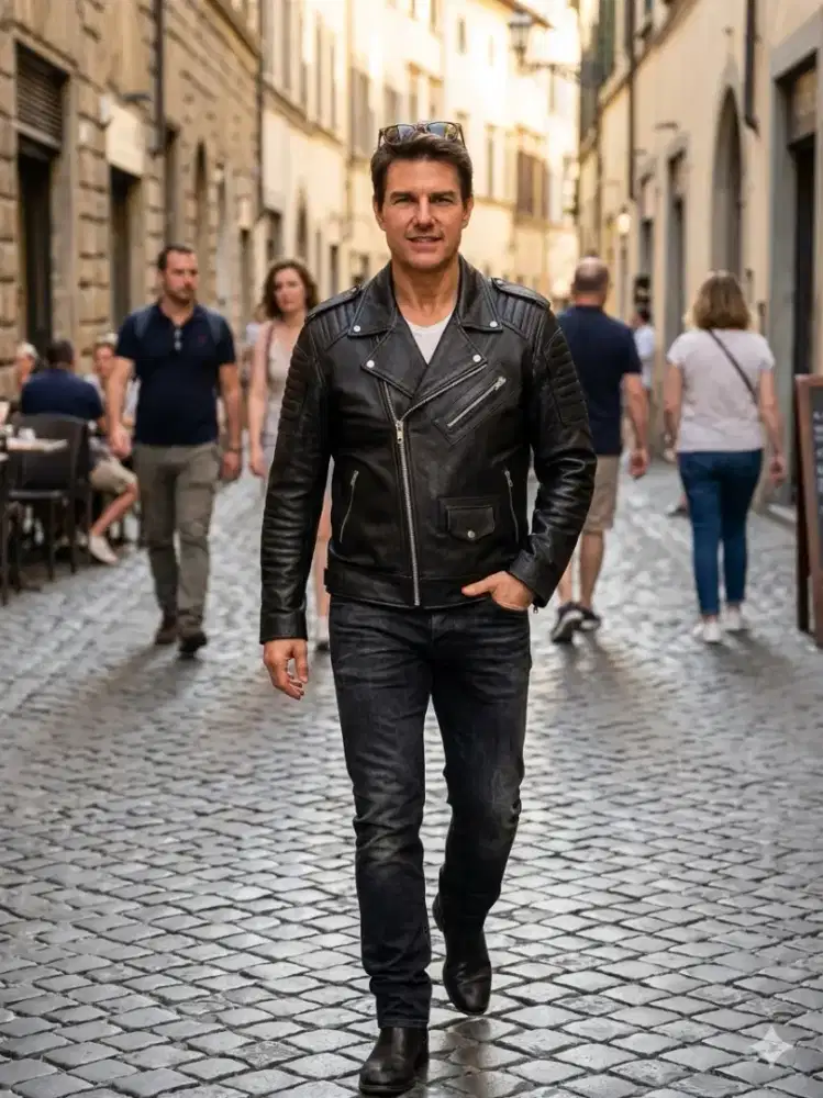 Jaket kulit asli import