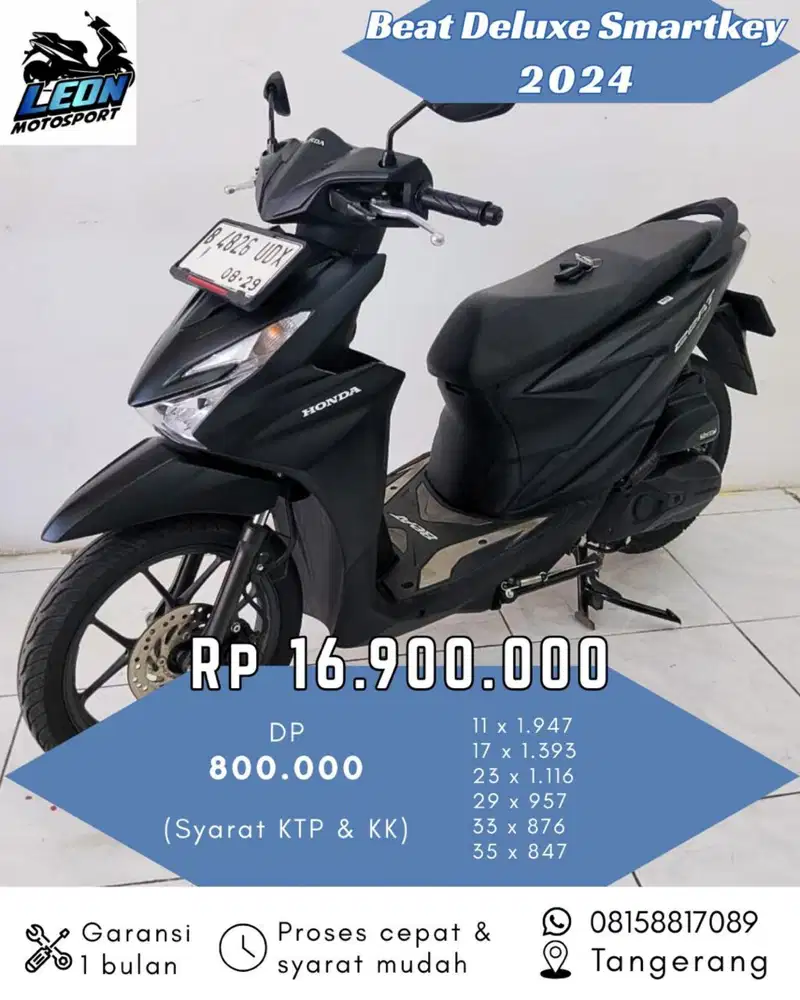 Beat duluxe smartkey 2024, jual beli motor seken
