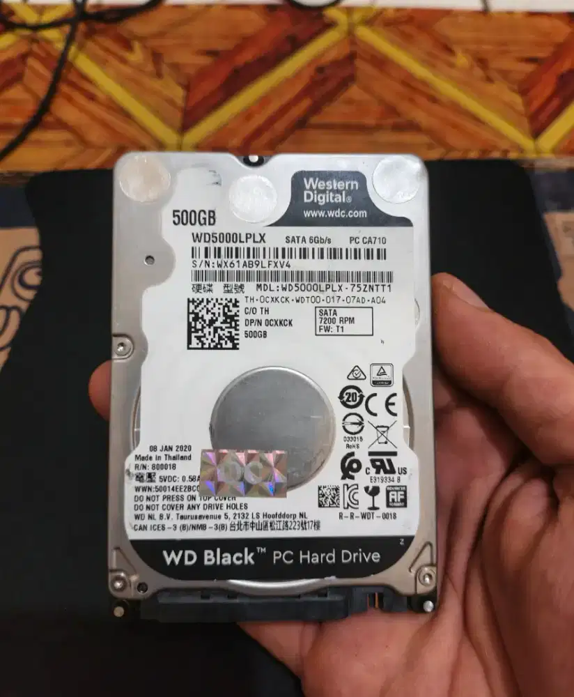 HDD Laptop 500GB WD Black SATA 7200RPM