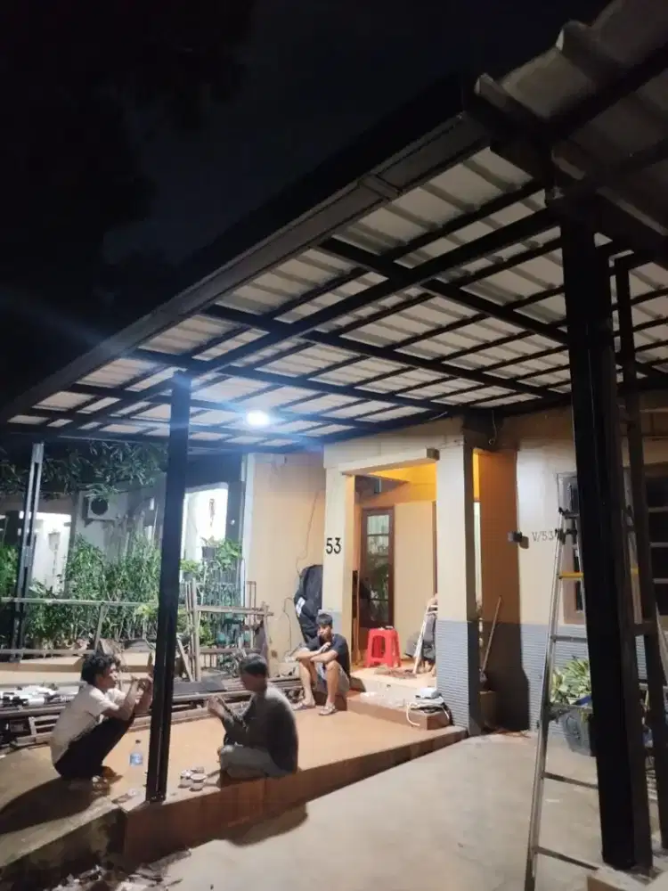 Kanopi Canopy, Kitchen Set, Tralis, Railing, Tangga, Pagar, Atap Baja