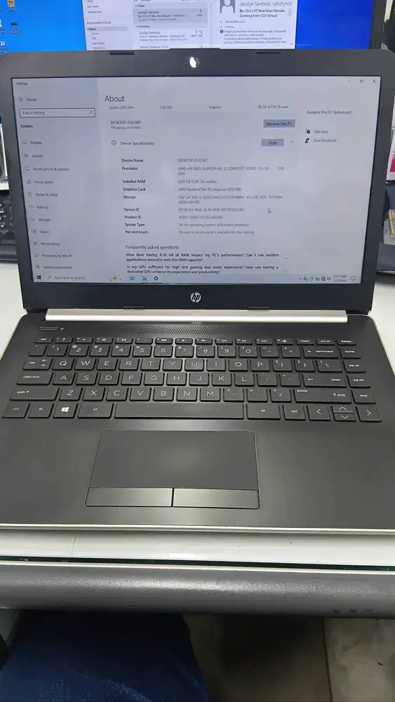 Jual Laptop HP AMD A9 9425