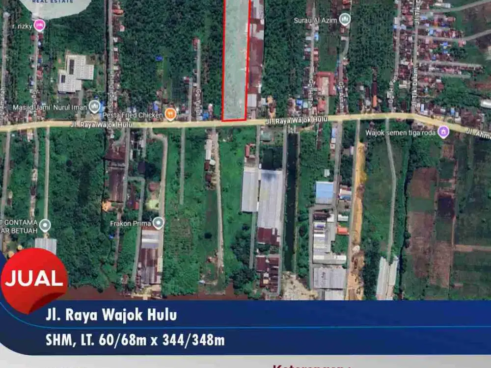 Tanah Tepi Jalan Raya Wajok