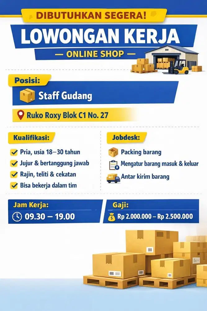 Loker staff gudang