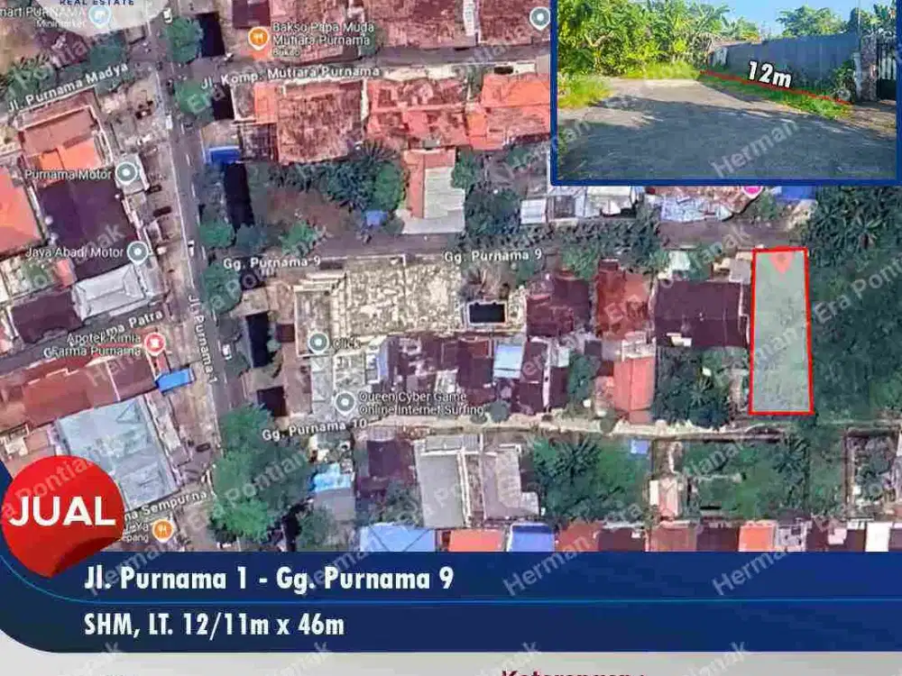 tanah siap bangun lokasi purnama