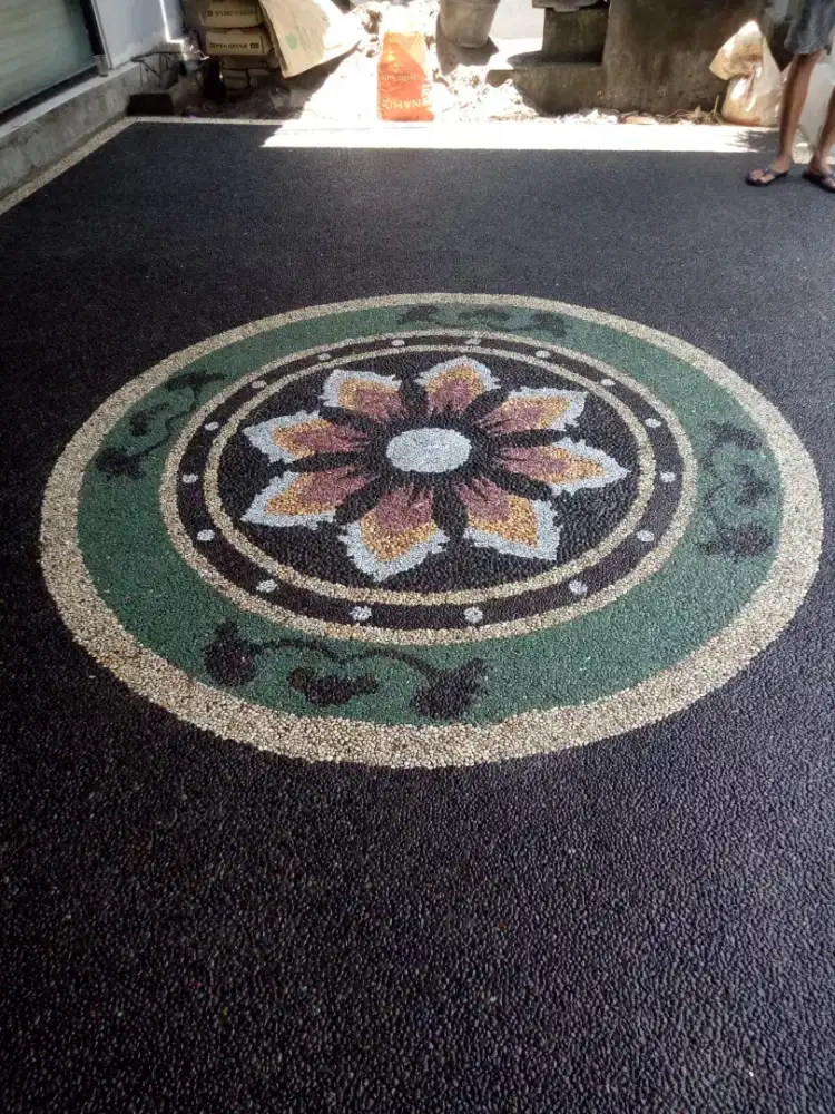 Pemasangan batu sikat dan bangunan