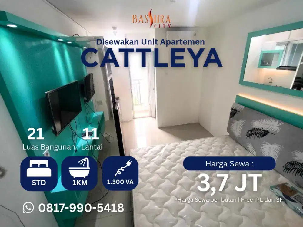 Sewa studio Furnished apartemen Bassura City tower Cattleya ada water heater