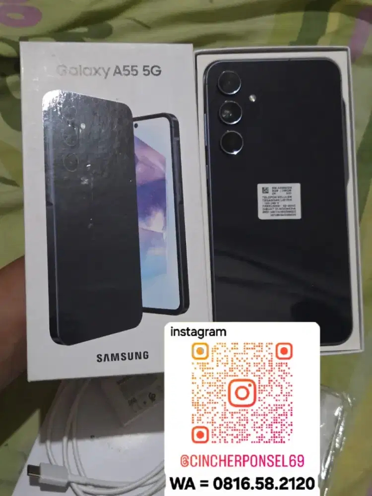 Jual hp samsung A55 8/256 5g istimewa grns resmi sein free ADAPTOR