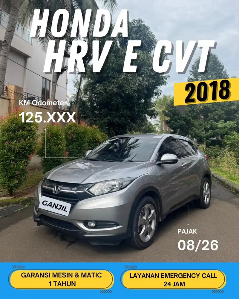 HONDA HRV E 2018 CVT MATIC / GANJIL