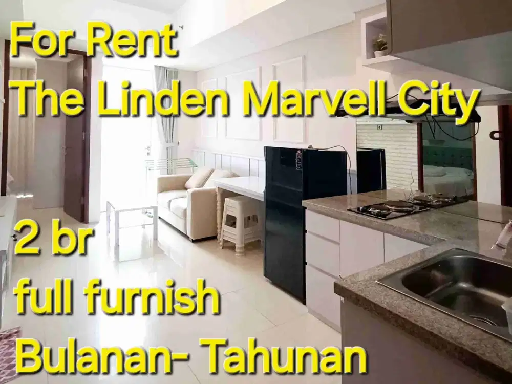 apartemen the Linden Marvell city 2 br furnish bulanan tahunan
