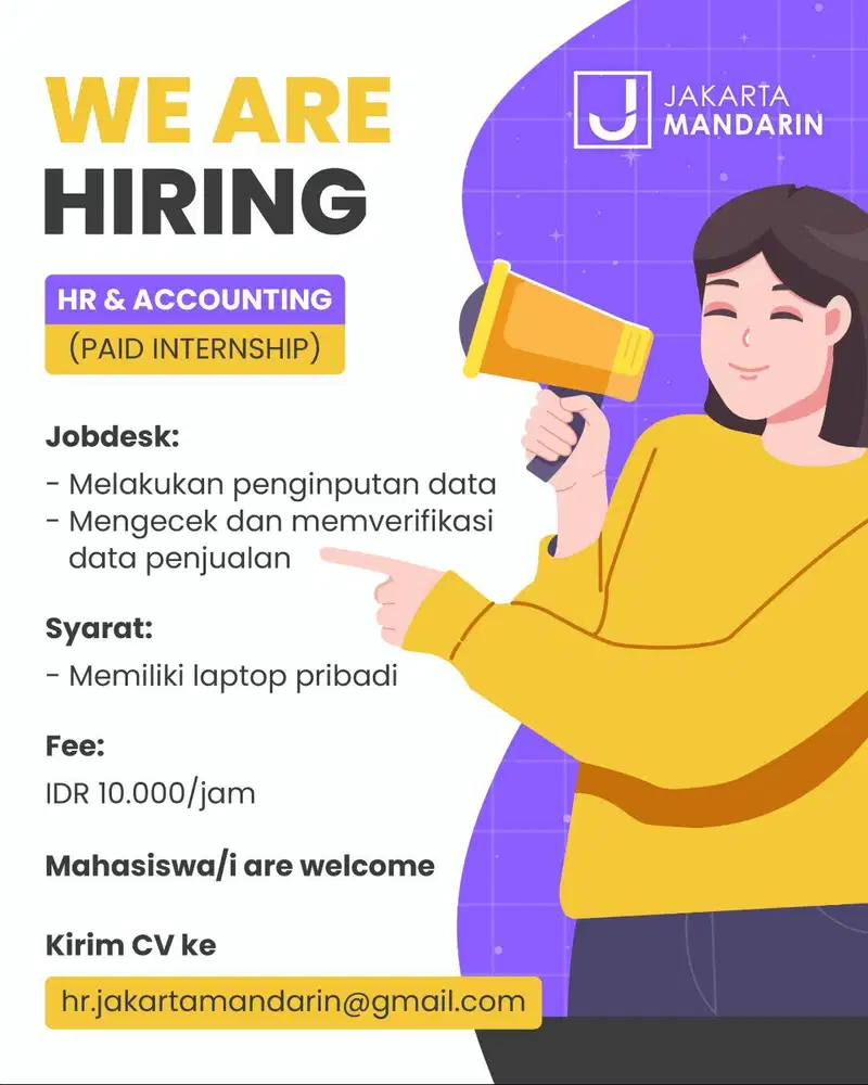 HR & Accounting (Paid Internship)