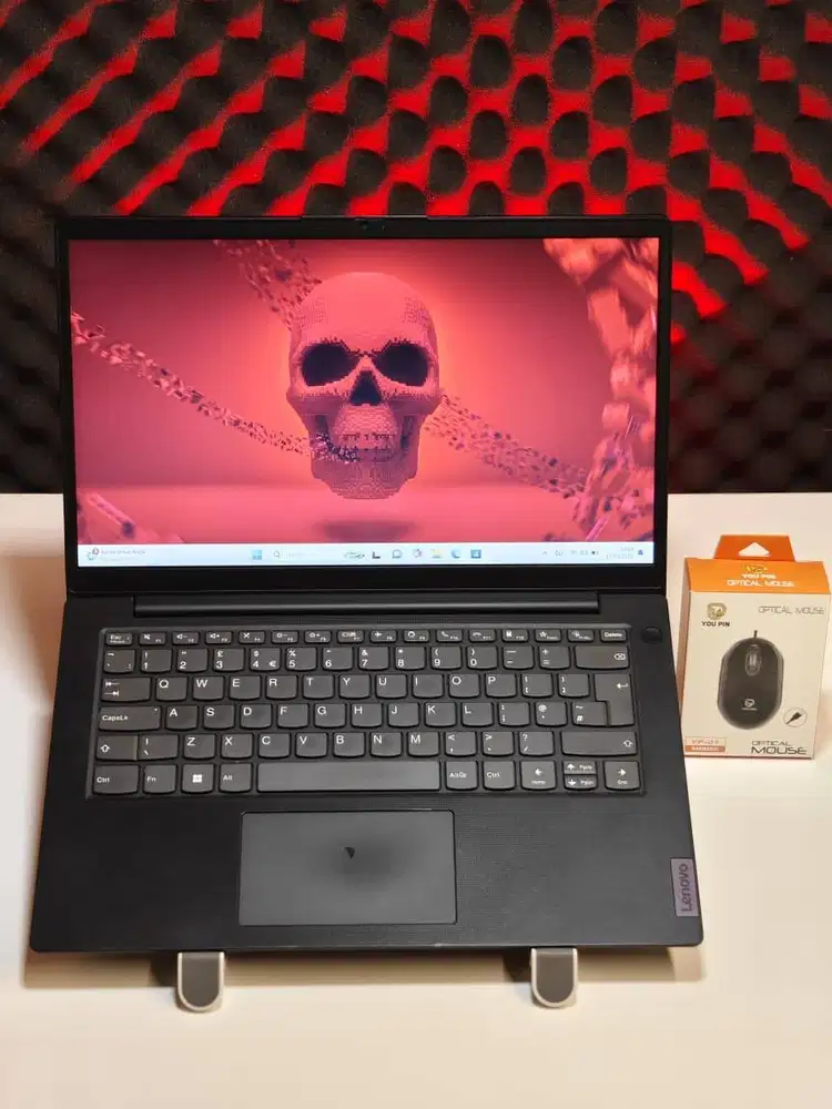 Lenovo V14 Core i5 Gen 11 RAM 8GB SSD 512GB Laptop Kuliah Bonus Mouse