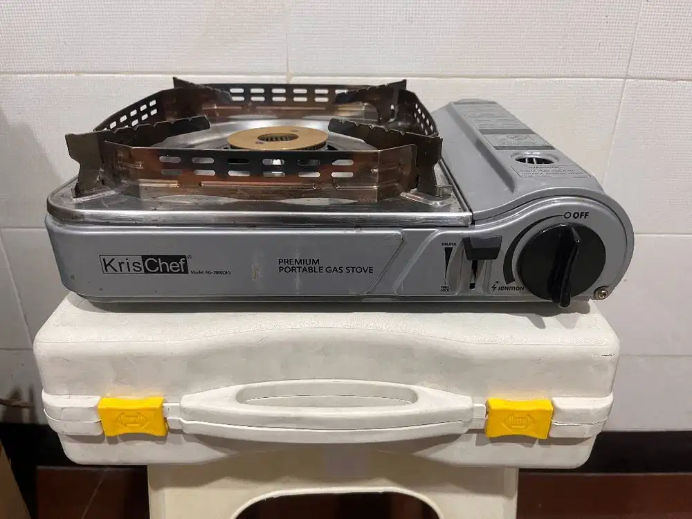 Kompor gas portable Krischef penghadang angin cocok outdoor