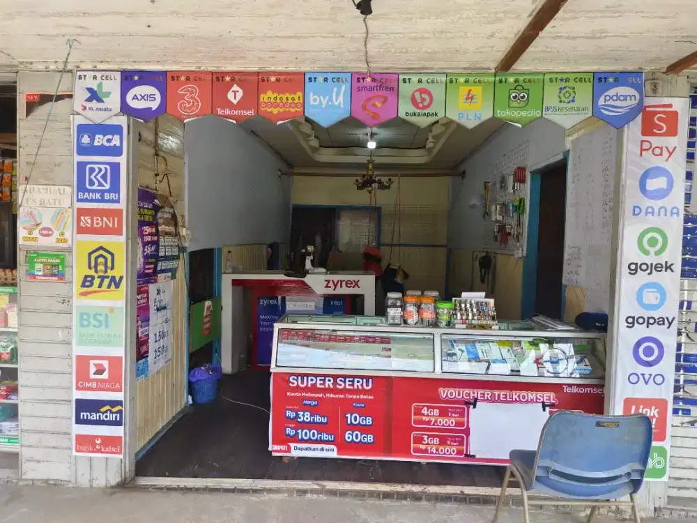 Take over usaha ponsel(konter pulsa)