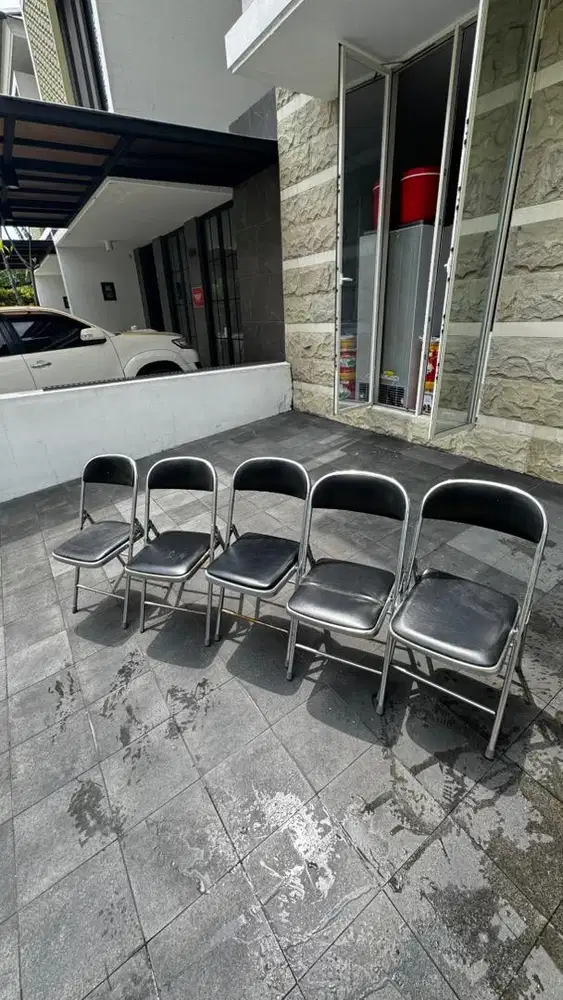 Kursi lipat rangka besi 5pcs