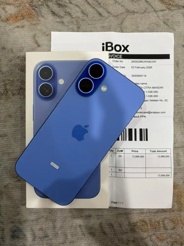 Jual Cepat iPhone 16 iBox garansi on feb 2027