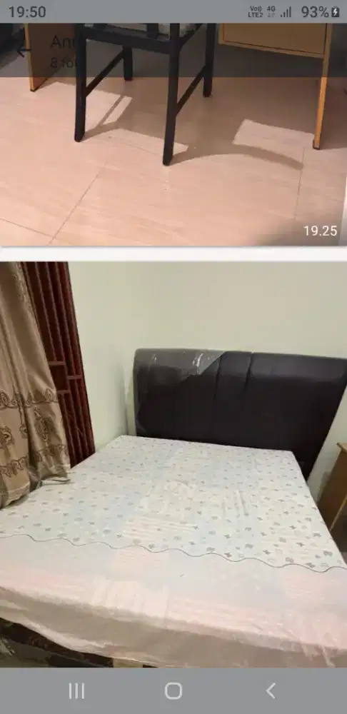 Tempat tidur spring bed. Tidak ada yg rusak .