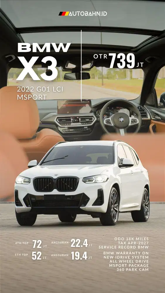BMW X3 xDrive30i M Sport LCI 2022 BRI BSI ON!