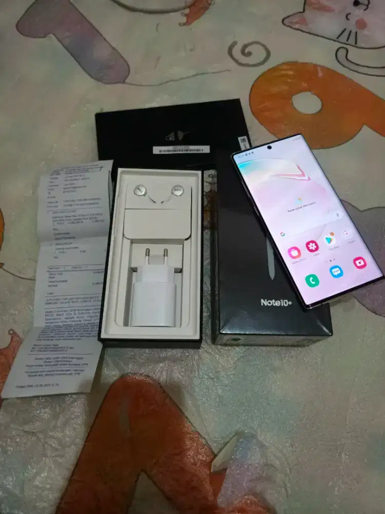 Samsung note 10+ 12/512 Sein fullset mlusss 98%, lancarr jayaa