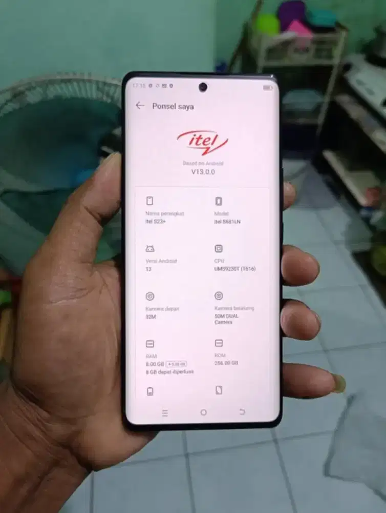 Hp Itel S23+ layar lengkung dan ada NFC nya