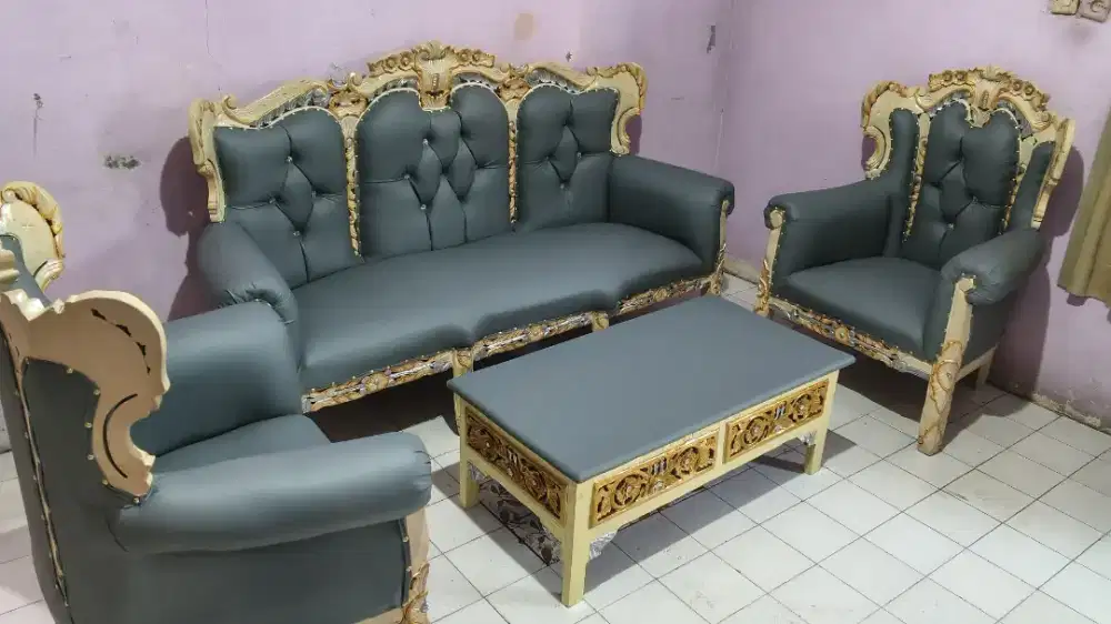 Kursi jati set mulus