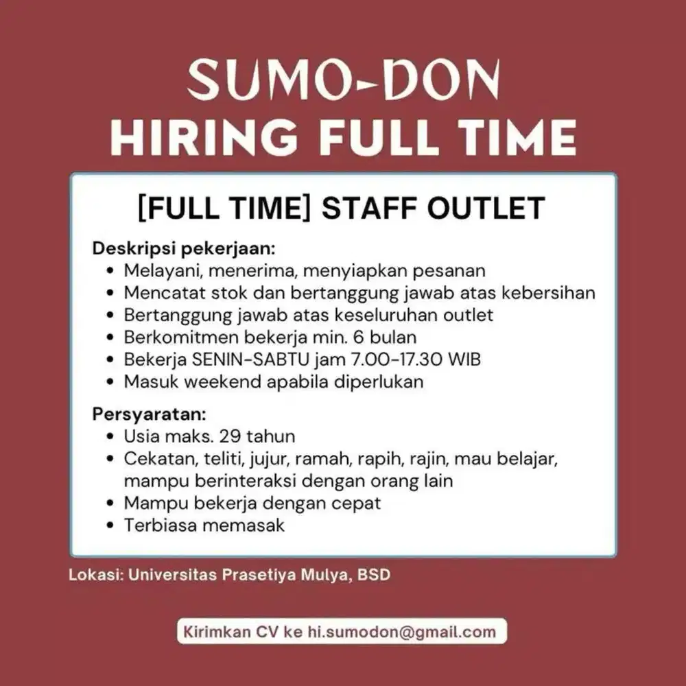 STAFF OUTLET - SUMO DON