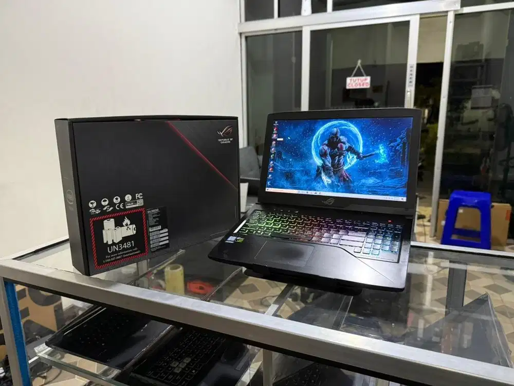 ROG STIRX GTX1050 TI RAM 8 GB FULSET GARANSI