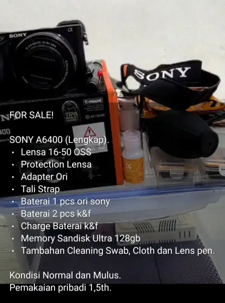 Sony A6400 (Lengkap dan Mulus)