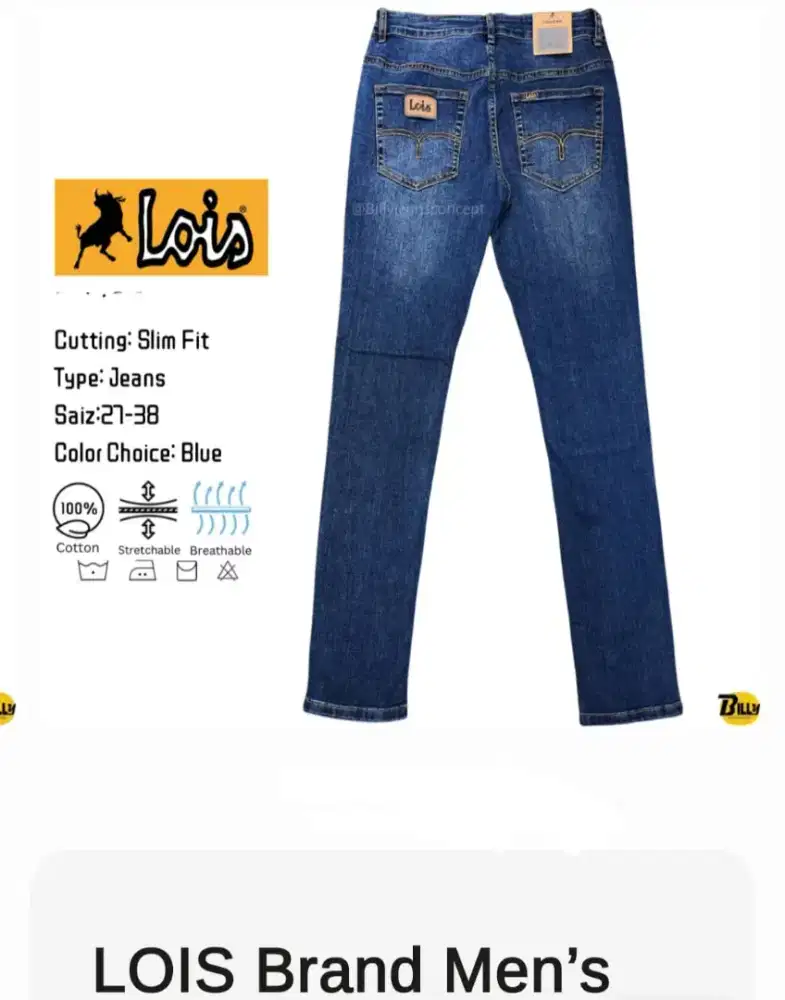 CELANA JEANS PRIA LOIS ORIGINAL